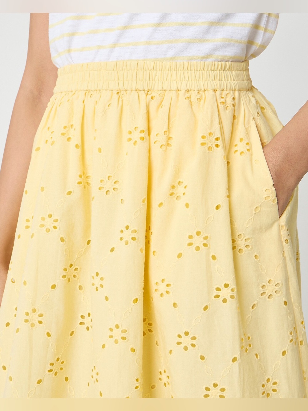 J. Crew Factory - Eyelet midi skirt - Picture 2 of 4